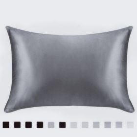 Satin Pillowcase (Option: Grey-20x29inches-1PC)