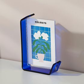 5x7" Colorful Acrylic Photo Frame (Option: Blue-5x7 Inch)