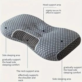 Knitted Cotton Massage Pillow (Option: Gray-1pcs)