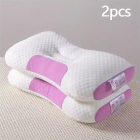 Knitted Cotton Massage Pillow, 2pack (Option: Pink)