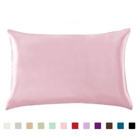 Satin Pillowcase (Option: Pink-20 X36inches-1PC)