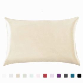Satin Pillowcase (Option: Beige-20X29inches-1PC)
