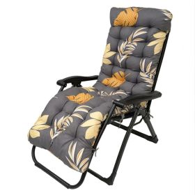 Chaise Lounger Cushion Mat (Option: GreyYellowLeaf-Standard)