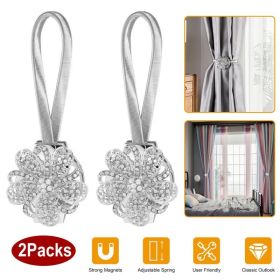Magnetic Curtain Tieback, Set of 2 (Option: Silver)