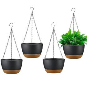 Plastic Hanging Planter 4 Pcs (Option: PlantHanger)