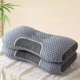 Knitted Cotton Massage Pillow (Option: Gray-2pcs)