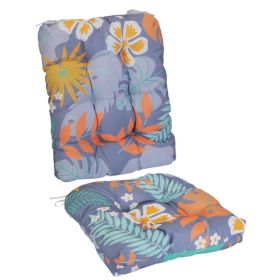 Back And Seat Cushion (Option: GreyOrangeLeafPro)