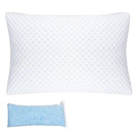 Shredded Memory Foam Pillow, 1 Pack (Option: White-Queen Size)