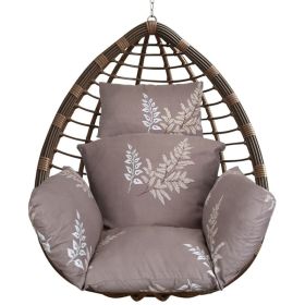 Hanging Basket Seat Cushion (Option: Coffee with Beige Leaf)