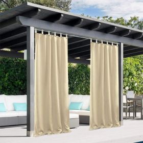 Beige Luxurious Woolen Outdoor Curtain (Option: 50inch120inch12inch)