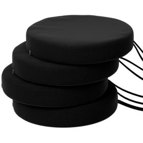 Round Patio Chair Cushions, Set Of 4, Black (Option: black)