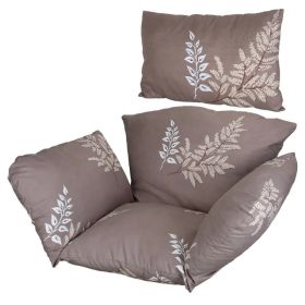 Egg Chair Cushion (Option: CoffeeBeigeLeaf)