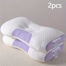Knitted Cotton Massage Pillow, 2pack (Option: Purple)