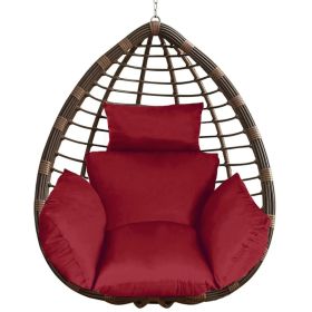 Hanging Basket Seat Cushion (Option: Wine Red)