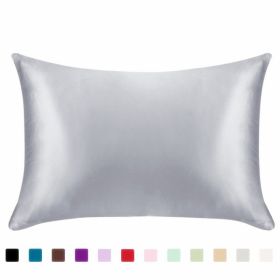 Satin Pillowcase (Option: Silver-20x26inches-1PC)