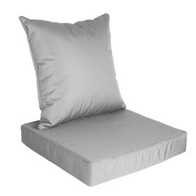Outdoor Seat Cushion Set (Option: SilverGrey)