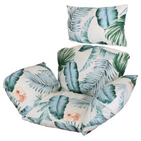 Egg Chair Cushion (Option: BeigeBlueLeaf)
