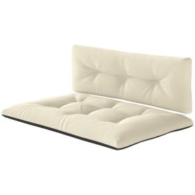 2 Seater Pallet Cushions, Cream White (Option: Cream White)