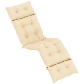 Chaise Lounge Cushion, Tufted, Beige (Option: Beige)