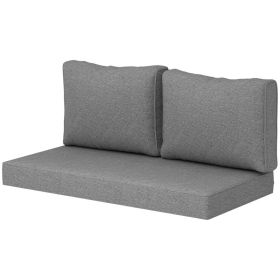 Loveseat Patio Furniture Cushions, Gray (Option: Gray)