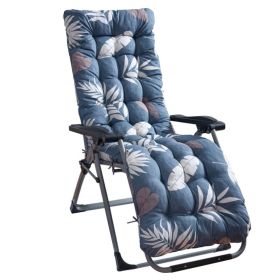 Chaise Lounger Cushion Mat (Option: BlueGreyLeaf-Standard)