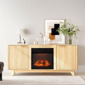 Oak Fireplace TV Stand (Option: defaulttitle)