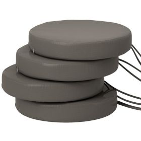 Round Patio Chair Cushions, Set Of 4, Dark Gray (Option: Dark Gray)