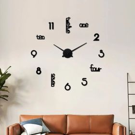 Large Modern Art Deco Wall Clock (Option: black)