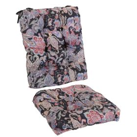 Back And Seat Cushion (Option: BlackPinkLeafPro)