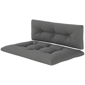 2 Seater Pallet Cushions, Dark Grey (Option: Dark Gray)