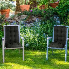 Back Cushion and Seat Cushion (Option: Black-UpgradedVersion)